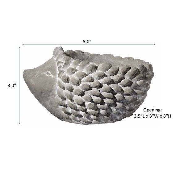 Classic Home and Garden Cement Buddies Igel-Pflanzgefäß für drinnen und draußen, Grau, klein, 14 cm