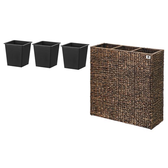 Gartenfreude Wasserhyazinthe, 77 x 28 x 77 cm, inkl. wasserdichtem Kunststoffeinsatz, braun, 4001-1012-001