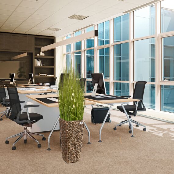 Gartenfreude mit Wasserhyazinthe 28 x 28 x 60 cm inkl. wasserdichtem Kunststoffeinsatz braun 4001-1008-001