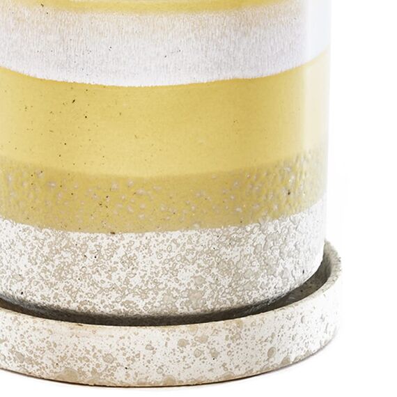 Chive - Minuten-, Sukkulenten- und Kaktus-Topf und Untersetzer, Keramik-Blumen- und Pflanzenbehälter mit Ablaufloch und abnehmbarem Untersetzer, ideal für Innen- und Außenbereich, Gartendekoration