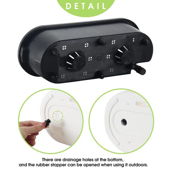 SAROSORA, ovaler Selbstbewässerungstopf, 41 cm lang – mit Wasserstandsanzeige, ideal für Pflanzen und Blumen im Innen- und Außenbereich, Sukkulenten, Kräuter und Fensterkasten (1 Stück, oval, weiß)