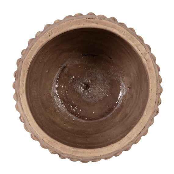 Creative Co-op Sandstein Hobnail, Used-Look Pflanztopf, 22,9 cm L x 22,9 cm B x 17,8 cm H, Beige