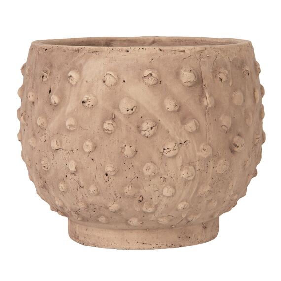 Creative Co-op Sandstein Hobnail, Used-Look Pflanztopf, 22,9 cm L x 22,9 cm B x 17,8 cm H, Beige