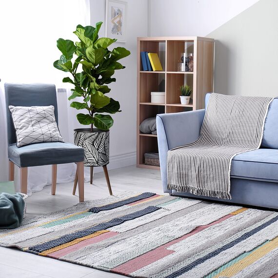 D'vine Dev Blumentopf Mit Ständer für Innenbereich, 44,5 cm Höhe, für Zimmerpflanzen, Mit Abflussloch und Stöpsel, 27,9 cm Medium