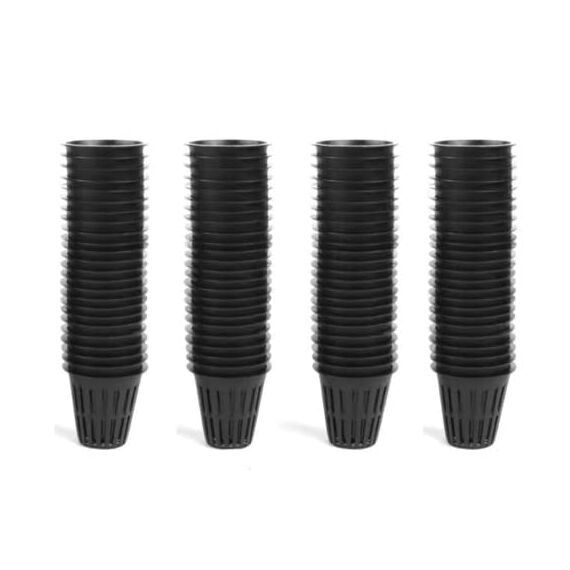 IPXEAD 50 Stück 5,1 cm Garten-Netz-Netzbecher, rund, strapazierfähig, für Hydrokultur-Schlitze, 50 Stück