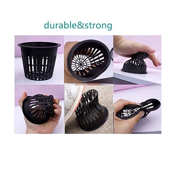 IPXEAD 50 Stück 5,1 cm Garten-Netz-Netzbecher, rund, strapazierfähig, für Hydrokultur-Schlitze, 50 Stück