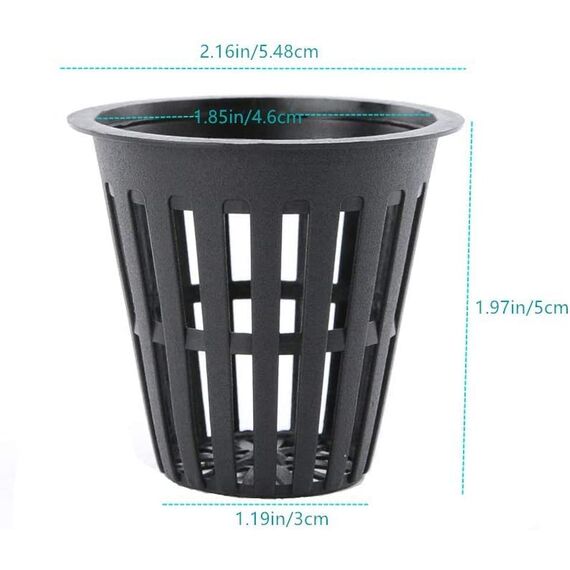 IPXEAD 50 Stück 5,1 cm Garten-Netz-Netzbecher, rund, strapazierfähig, für Hydrokultur-Schlitze, 50 Stück