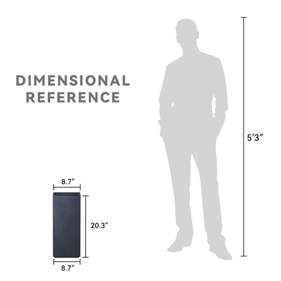 Kante RF0002A-C60121 Leichter Beton, modern, rechteckig, Anthrazit