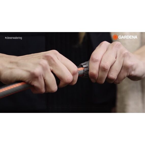Gardena Wasserstop 13 mm (1/2 Zoll) und 15 mm (5/8 Zoll): Steckverbinder mit Aquastop, Powergrip, hohe Schlauchhaltekraft, einfacher Wechsel (18213-20)