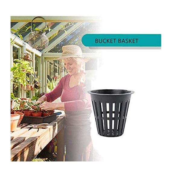 IPXEAD 50 Stück 5,1 cm Garten-Netz-Netzbecher, rund, strapazierfähig, für Hydrokultur-Schlitze, 50 Stück