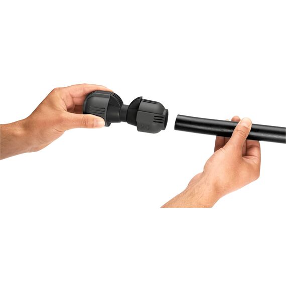 Gardena Sprinklersystem Verbinder: Verbindungsstück für Rohrverlängerung des Verlegerohrs, 25 mm, Quick&Easy Verbindungstechnik, werkzeuglos installierbar mit Gardena Verlegerohre 25 mm (2775-20) standard