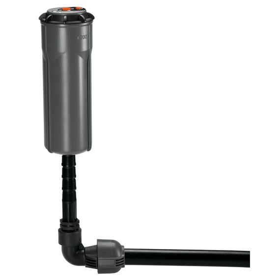 Gardena Sprinklersystem L-Stück: Verbindungsstück für Anschluss am Rohrende, zum flexiblen Outline Regneranschluss der Pop-up Sprinkler, 25mm x 3/4 Zoll Innengewinde (02784-20)