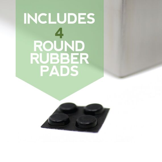 Buhbo Moderner Blumenkasten, rechteckig, 40,6 cm, gebürsteter Edelstahl