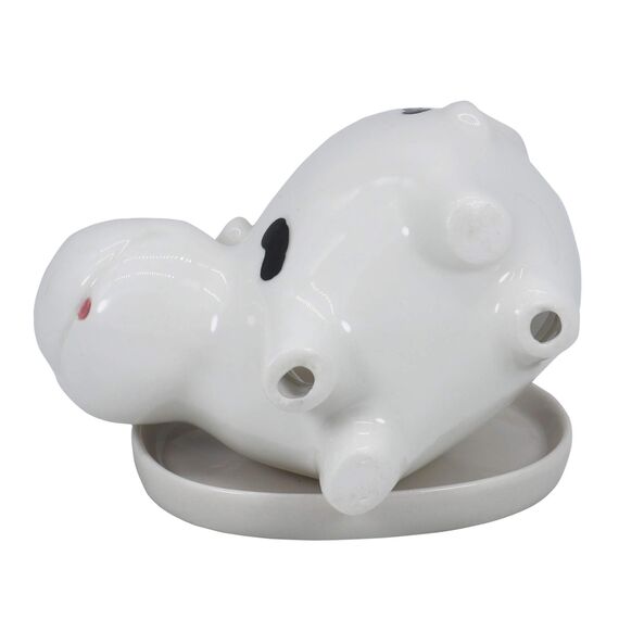 Gemseek Niedliche Kuh Sukkulenten Pflanztopf Topf mit Drainage Tablett Weiß Keramik Kaktus Blume Container Tier Bonsai Halter für Zimmerpflanzen