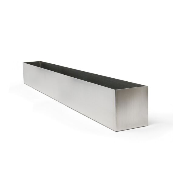 Buhbo Moderner Blumenkasten, rechteckig, 81,3 cm, gebürsteter Edelstahl