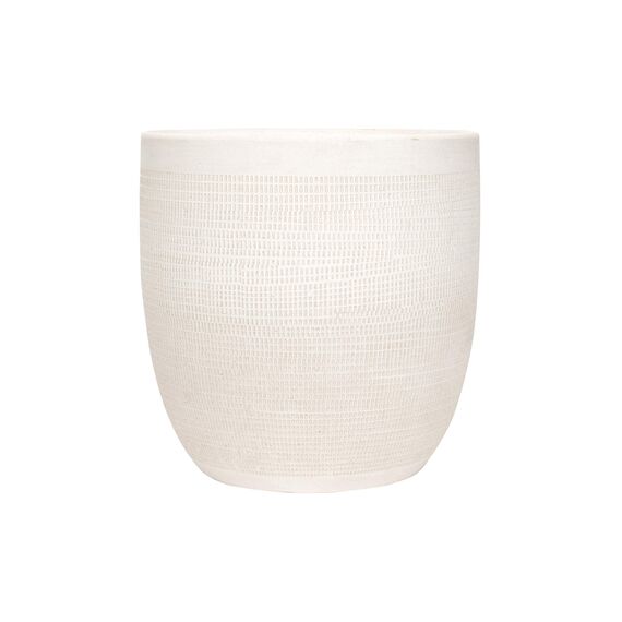 Creative Co-op Großer Pflanzgefäß aus Steingut, matt, Weiß