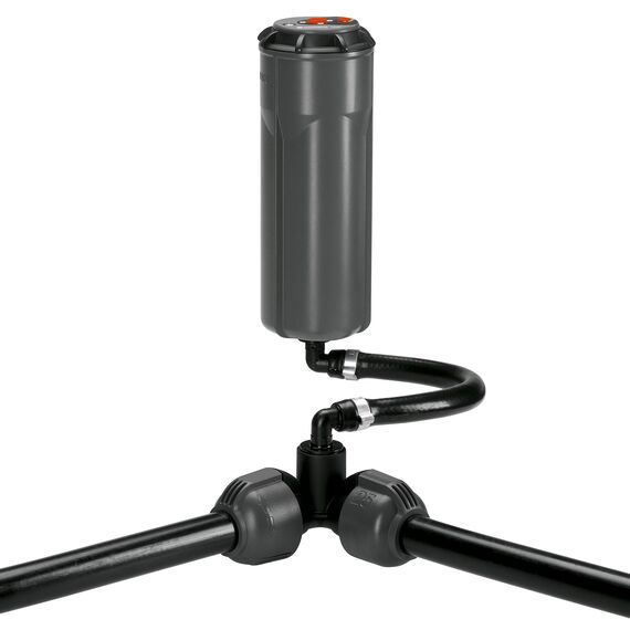 Gardena Winkelstück für flexiblen Regneranschluss: Verbindungsstück für Anschluss im Eckbereich, zum flexiblen Outline Regneranschluss der Pop-up Sprinkler, 25mm x 3/4 Zoll Innengewinde (02764-20)