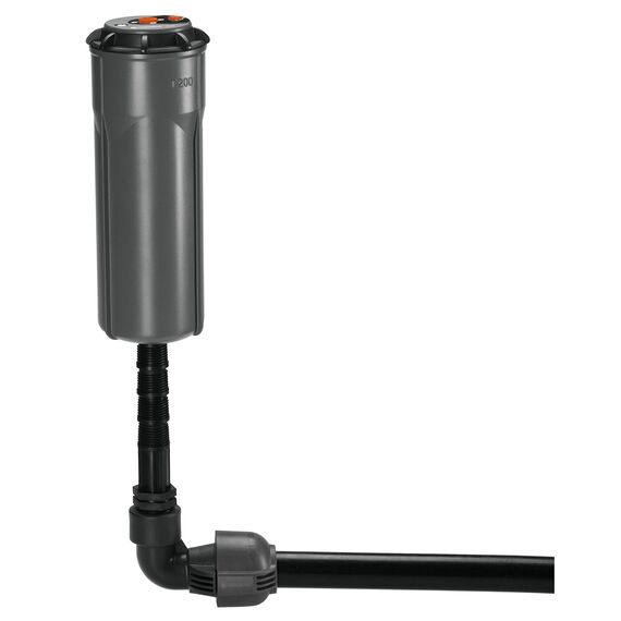 Gardena Sprinklersystem L-Stück: Verbindungsstück für Anschluss am Rohrende, zum flexiblen Outline Regneranschluss der Pop-up Sprinkler, 25mm x 3/4 Zoll Innengewinde (02784-20)