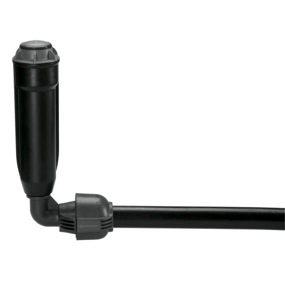 Gardena Sprinklersystem L-Stück mit Außengewinde: Verbindungsstück für Anschluss am Rohrende, 25 mm x 1/2 Zoll, Quick&Easy Verbindungstechnik, selbstdichtende Gewindeverbindung (2780-20)