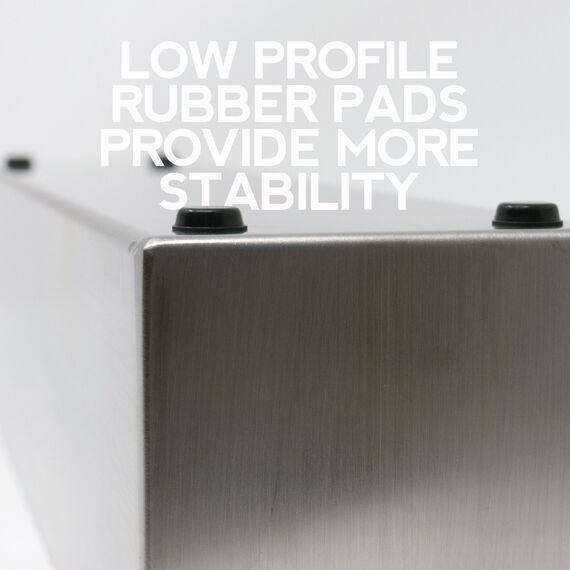 Buhbo Moderner Blumenkasten, rechteckig, 40,6 cm, gebürsteter Edelstahl