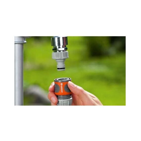 Gardena Kupplungs-Satz: Schlauchkupplung zur Schlauchverlängerung 13 mm (1/2 Zoll) und 15 mm (5/8 Zoll), auch bei hohem Wasserdruck, einfache Montage (18283-20) (Packung mit 2)