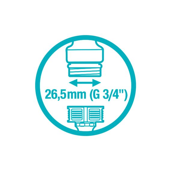 Gardena Anschluss-Satz: Wasserhahnanschluss-Set für 13 mm (1/2")- und 15 mm (5/8") Wasserschläuche, einfache und werkzeuglose Befestigung (18286-20)