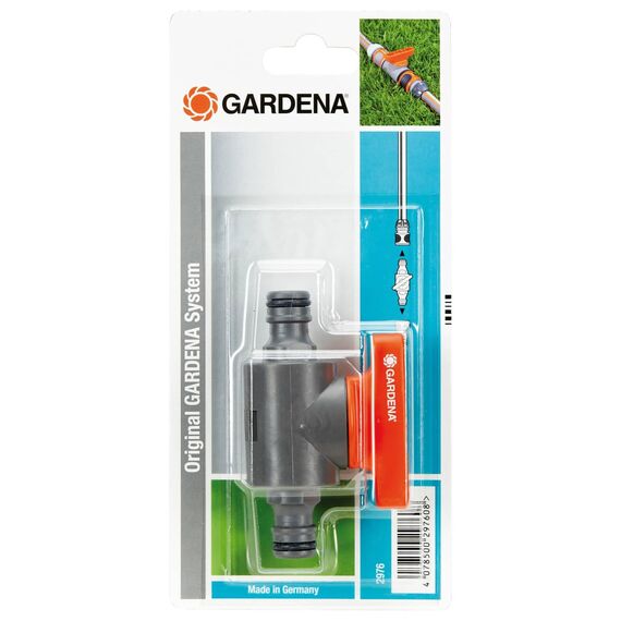 Gardena Kupplung mit Regulierventil: Schlauchkupplung zum Regulieren oder Absperren des Wasserdurchflusses im Schlauchverlauf, Reichweitenbestimmung von Regnern, verpackt (2976-20)