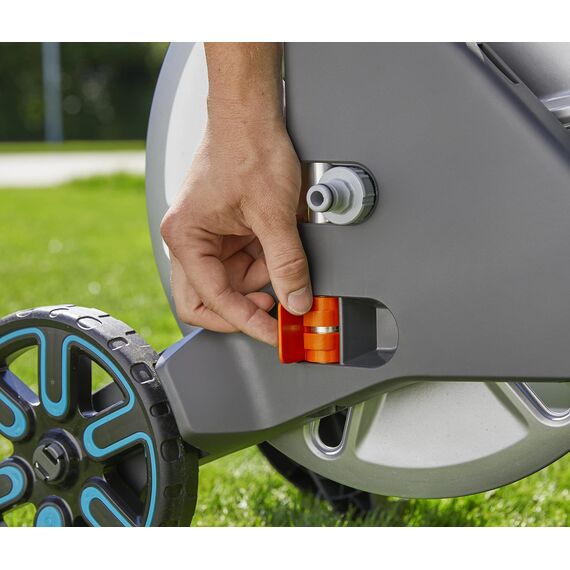 Gardena CleverRoll M Metall: Schlauchwagen mit bis zu 60 m Kapazität, besonders standfest, stabile Schlauchführung, Nachtropfstopp (18541-20)