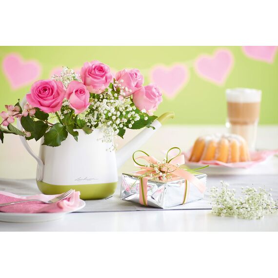 LECHUZA YULA Gießkanne 1,7 l weiß grün seidenmatt 13870