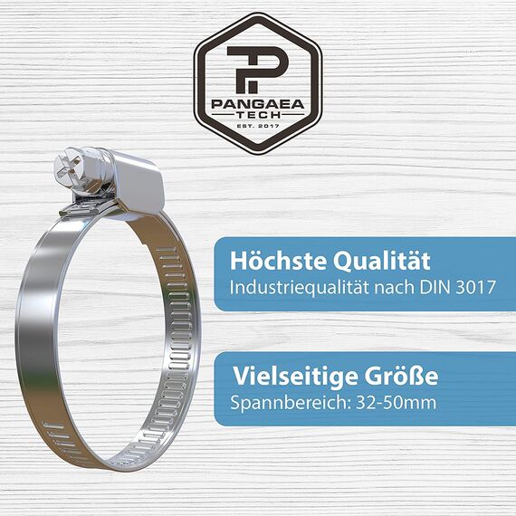 Pangaea Tech Kunststoff, 2X Schlauchverbinder 32mm auf 38mm Ø Set mit Schlauchschellen - Pool-Schlauchadapter - Doppelschlauchtülle 2er Pack