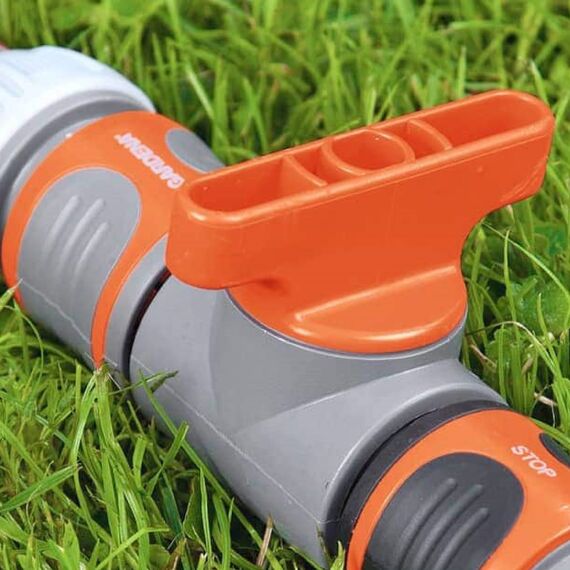 Gardena Kupplung mit Regulierventil: Schlauchkupplung zum Regulieren oder Absperren des Wasserdurchflusses im Schlauchverlauf, Reichweitenbestimmung von Regnern, verpackt (2976-20)