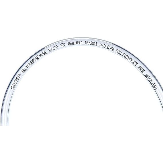 cellfast Universalschlauch ohne Einlage, Phthalate-frei, geeignet zum Durchleiten von Pflanzenschutzmitteln, Luft, leichten Chemikalien, Trinkwasser und Lebensmittelsubstanzen, 12mm x 2,0mmm, 20-485