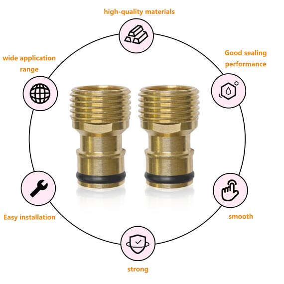 ZoeTekway 2 Stück Schlauchverbinder Gartenschlauch Kupplung Wasserhahn Nippel Schlauchanschluss G1/2 Außengewinde für Wasserhahn Adapter Gartenschlauch