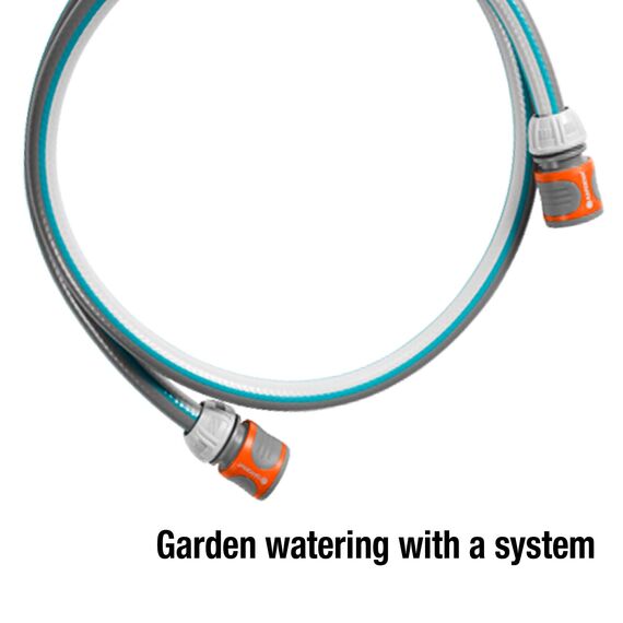 Gardena Anschlussgarnitur Classic 13 mm (1/2 Zoll), 1,5 m: Schlauchadapter zum Anschluss des Schlauchwagens, Schlauch mit Systemteilen, 22 bar (18011-20)