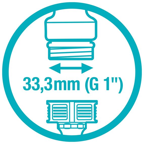 Gardena Hahnverbinder 33,3 mm (G 1 Zoll): Adapter für den Anschluss eines Wasserschlauchs, Anti-Splash-Technologie, frostsicher, Original Gardena System, lose Verpackung (18222-20)