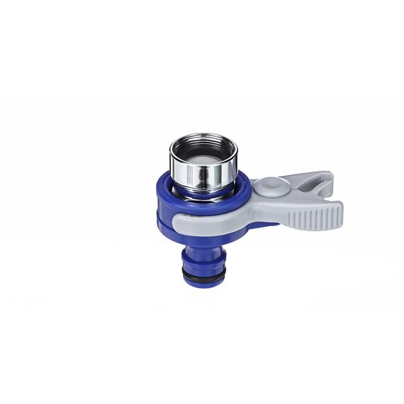 TATAY Hahnverbinder für Indoor-wasserhähne Top Line, Außengewinde 24mm, Innengewinde 22mm, Universalstecker, Sonnenschutz, Einfache Installation, Blau. 0002301