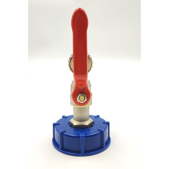 Schlauchmeister24 Auslaufhahn IBC 3/4" für IBC Tank 600/1000L Grobgewinde S60x6 matt verchromt Profiqualität