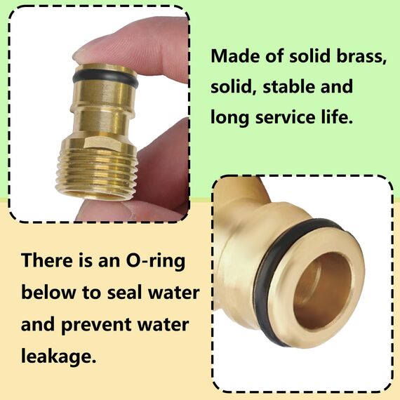 ZoeTekway 2 Stück Schlauchverbinder Gartenschlauch Kupplung Wasserhahn Nippel Schlauchanschluss G1/2 Außengewinde für Wasserhahn Adapter Gartenschlauch