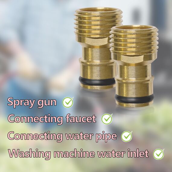 ZoeTekway 2 Stück Schlauchverbinder Gartenschlauch Kupplung Wasserhahn Nippel Schlauchanschluss G1/2 Außengewinde für Wasserhahn Adapter Gartenschlauch