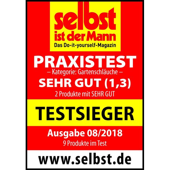 Gardena Comfort HighFLEX Schlauch 13 mm (1/2 Zoll), 30 m: Gartenschlauch mit Power-Grip-Profil, 30 bar Berstdruck, formstabil, UV-beständig (18066-20) schwarz