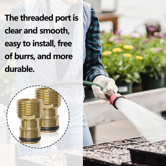 ZoeTekway 2 Stück Schlauchverbinder Gartenschlauch Kupplung Wasserhahn Nippel Schlauchanschluss G1/2 Außengewinde für Wasserhahn Adapter Gartenschlauch