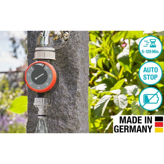 Gardena Mechanische Wasserzeitschaltuhr mit Durchflussregelung 31169 Braun/A