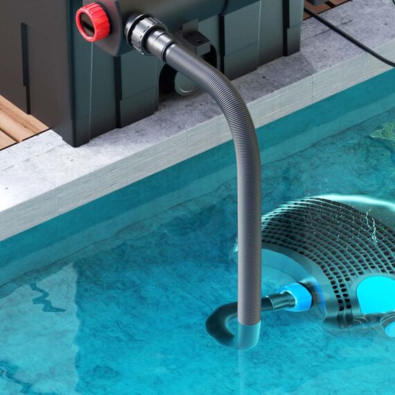 Wiltec Teichschlauch 5m Spiralschlauch 19 mm (3/4") schwarz, lichtundurchlässig, extrem biegsam, glatte Innenwand Saugschlauch Druckschlauch