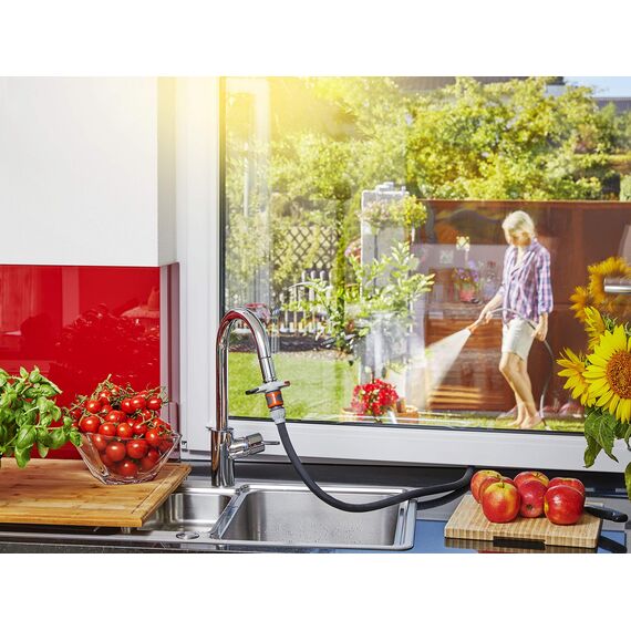 GARDENA Hahnverbinder für Innenarmaturen Artikelnummer (18210-20) Einheitsgröße passend für die meisten Wasserhähne mit M 24 x 1 Innengewinde und M 22 x 1 Außengewinde