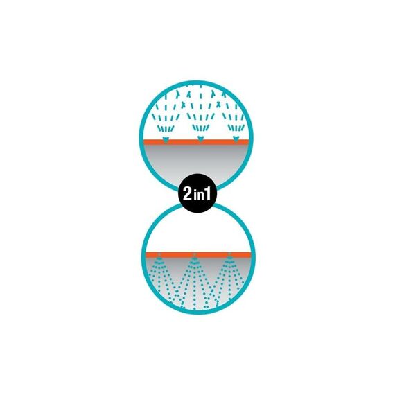 Gardena Schlauch-Regner: Sprühregner für schmale Beete und Zonen, pflanzenschonender feiner Sprühnebel, passend zu vielen Anschlüssen, Längenanpassung möglich, 15m, orange (996-20), Standard