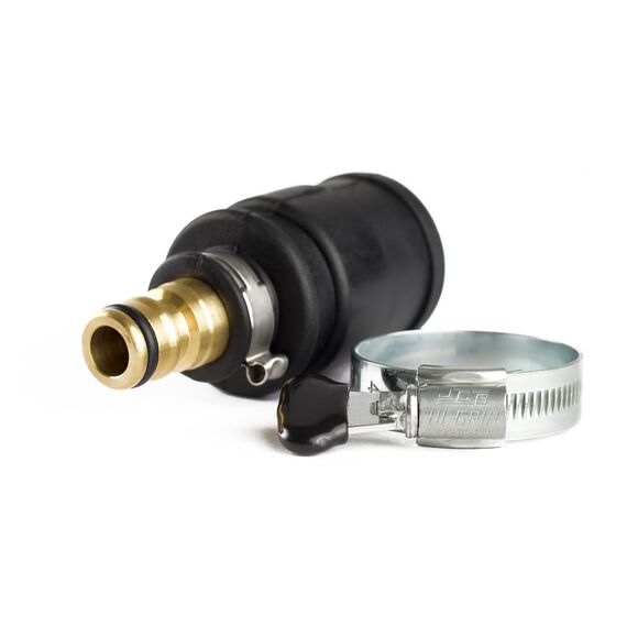 C.K Wasserhahnanschluss aufsteckbar | 20-30 mm Durchmesser | Massives Messing | Sicher & Strapazierfähig | Sicheres Fixieren | Robust & Korrosionsbeständig, Schwarz/Silber/Gold