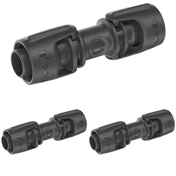 Gardena Micro-Drip-System Verbinder 13 mm (1/2 Zoll): Verbindungsstück für Rohrverlängerung des Verlege- und Tropfrohrs, 13 mm (1/2 Zoll), wiederverwendbar (13203-20) (Packung mit 3)