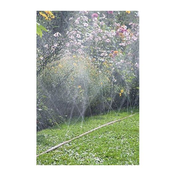 Gardena Schlauch-Regner: Feiner Sprühregner für die Bewässerung länglicher, schmaler Zonen, Länge 15 m, anschlussfertig ausgestattet, braun, individuell verkürz- oder verlängerbar (1999-20)