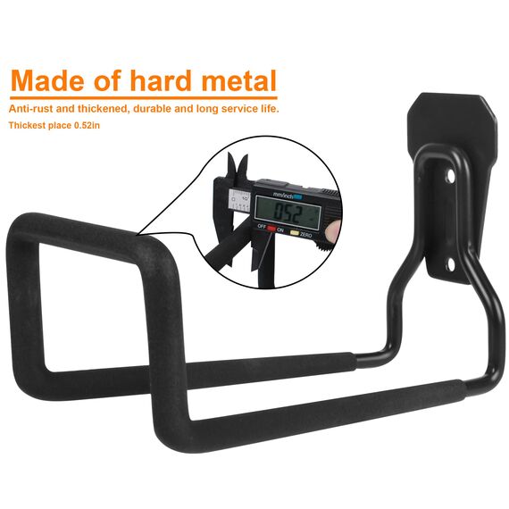 PeoMev 2 x robuste Schlauchaufhänger, Gartenschlauch-Aufbewahrung, schwarze Wasserschlauchhalter für Außenwandmontage, Gartenschlauchtrommel, Ideal Für Wasserschlauch, Verlängerungskabel