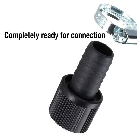 Gardena Saugschlauch-Anschlussstück 25 mm (1 Zoll): Pumpen-Anschlussstück mit Schlauchklemme zum vakuumfesten Anschluss an den Saugschlauch (1724-20)